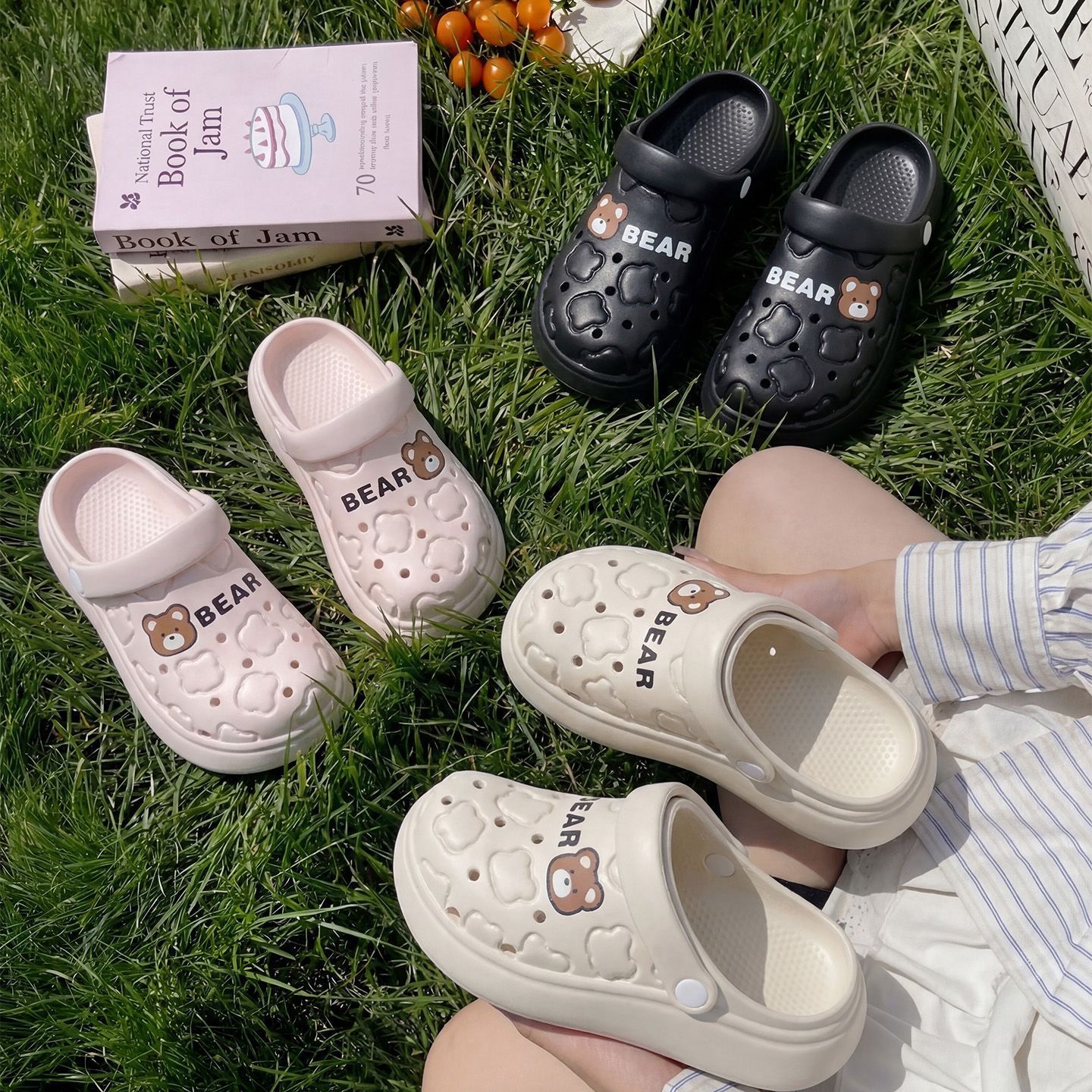 Men Shoes On Cloud - Women Men Cartoon Bear EVA Clogs