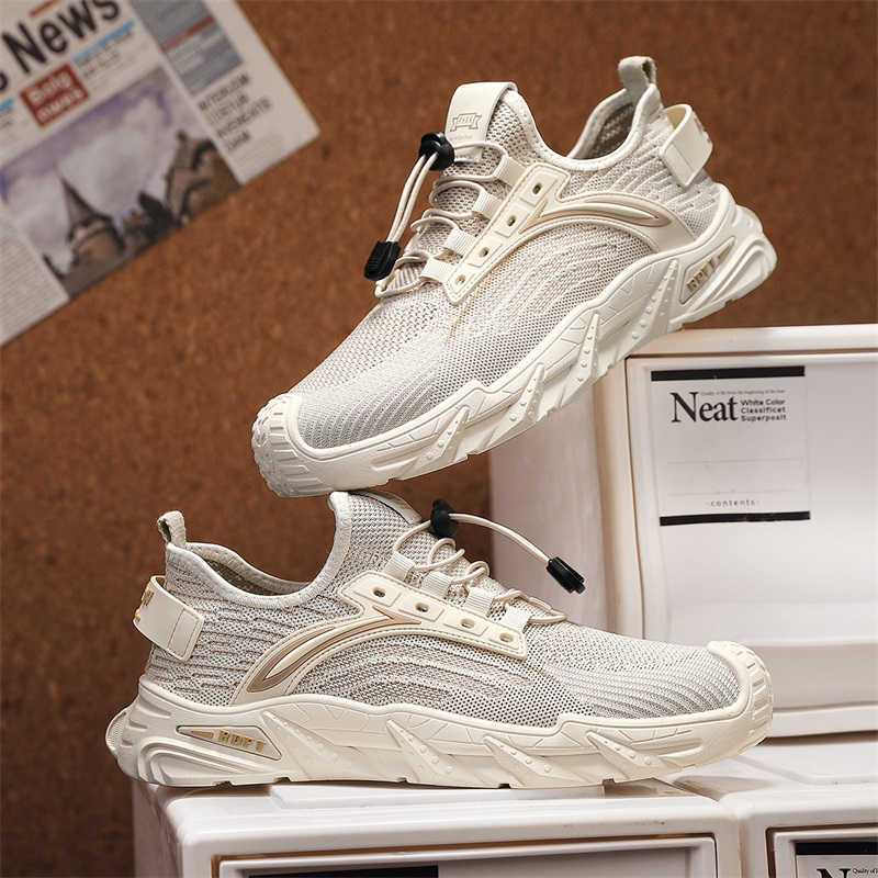 Men Shoes Trainers - PU Leather Thick Heeled Green Trainers