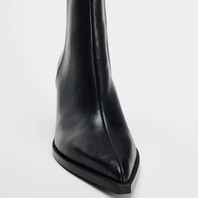 Chunky Heel Soft Leather Chels - đánh giá và giá Chelsea Boots Suede