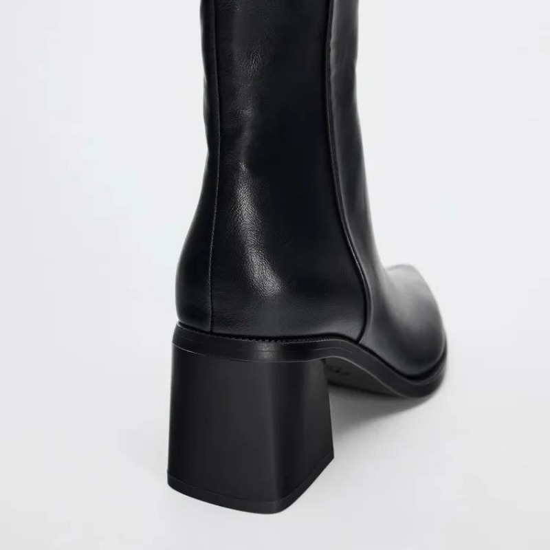 Chunky Heel Soft Leather Chels - đánh giá và giá Chelsea Boots Suede