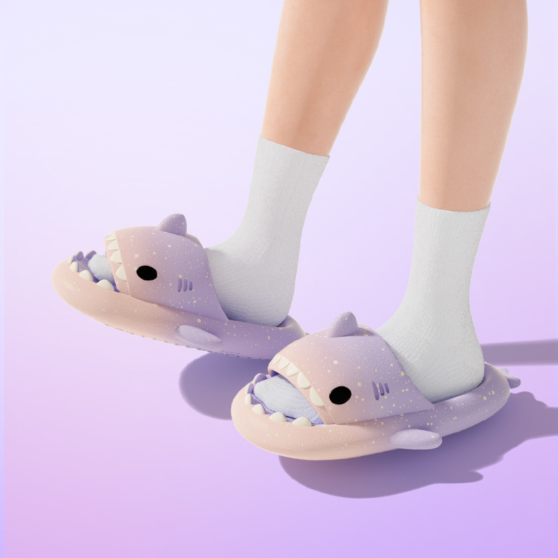 Cute Cartoon Shark Slippers Fo - đánh giá và giá Men Shoes Size To Women