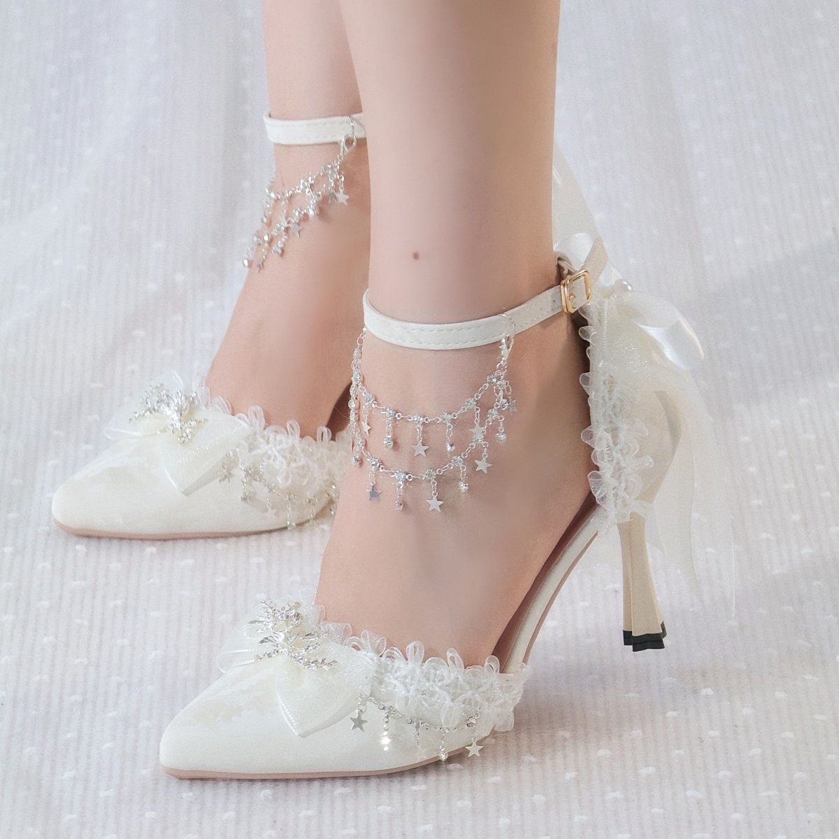 Lolita Female Shoes Heels Whit - đánh giá và giá Men Shoes Elegant