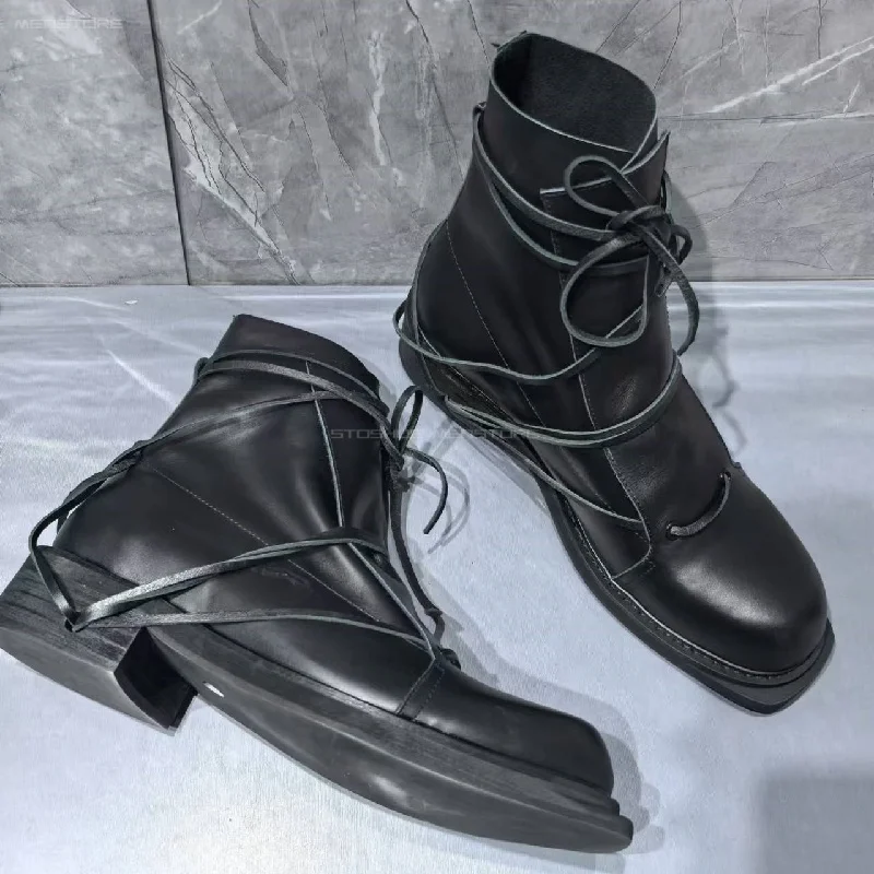 Black Genuine Leather Square T - đánh giá và giá Chelsea Boots Suede