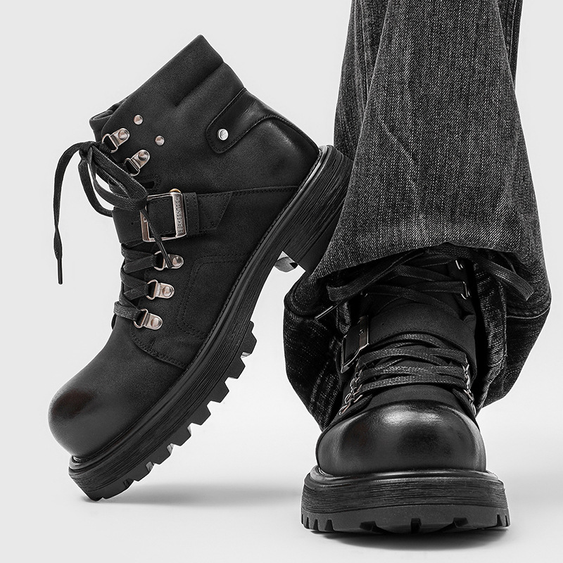 Brand Men Leather Boots Motorc - đánh giá và giá Men Shoes Brand