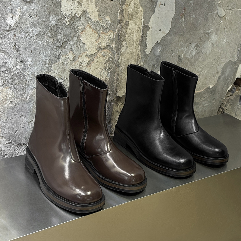 Vintage Mens Boots Luxury Hand - đánh giá và giá Men Shoes Elegant