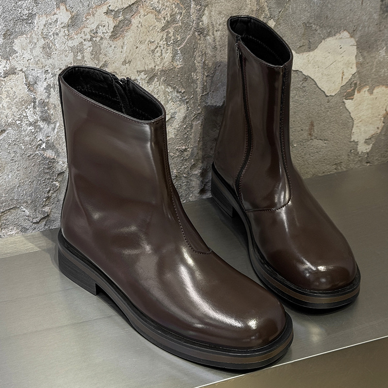 Vintage Mens Boots Luxury Hand - đánh giá và giá Men Shoes Elegant