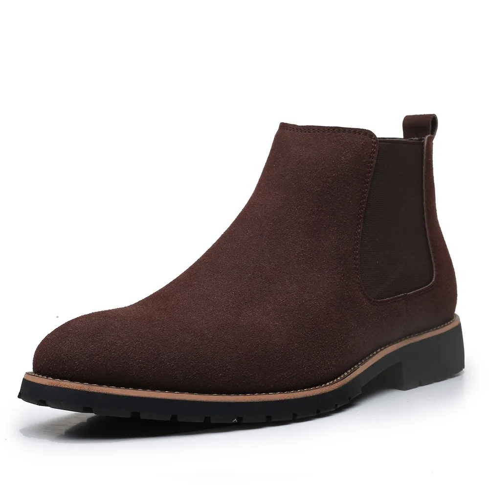 Men Ankle Boots British Style  - đánh giá và giá Chelsea Boots Suede