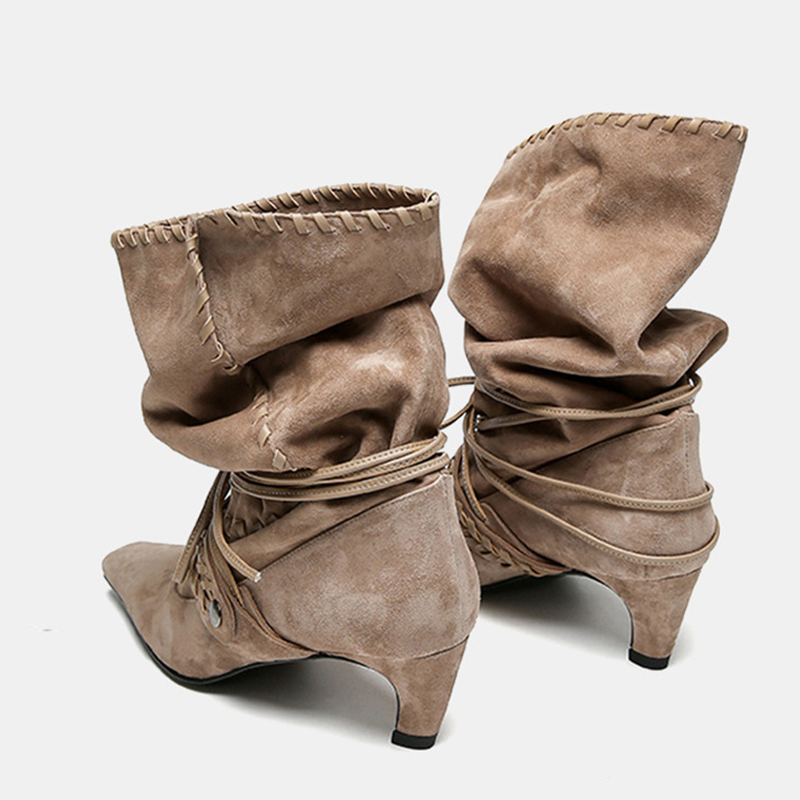 Liyke Autumn Winter Brown Sued - đánh giá và giá Chelsea Boots Suede