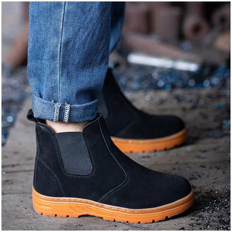 men's leisure steel toe caps w - đánh giá và giá Chelsea Boots Suede