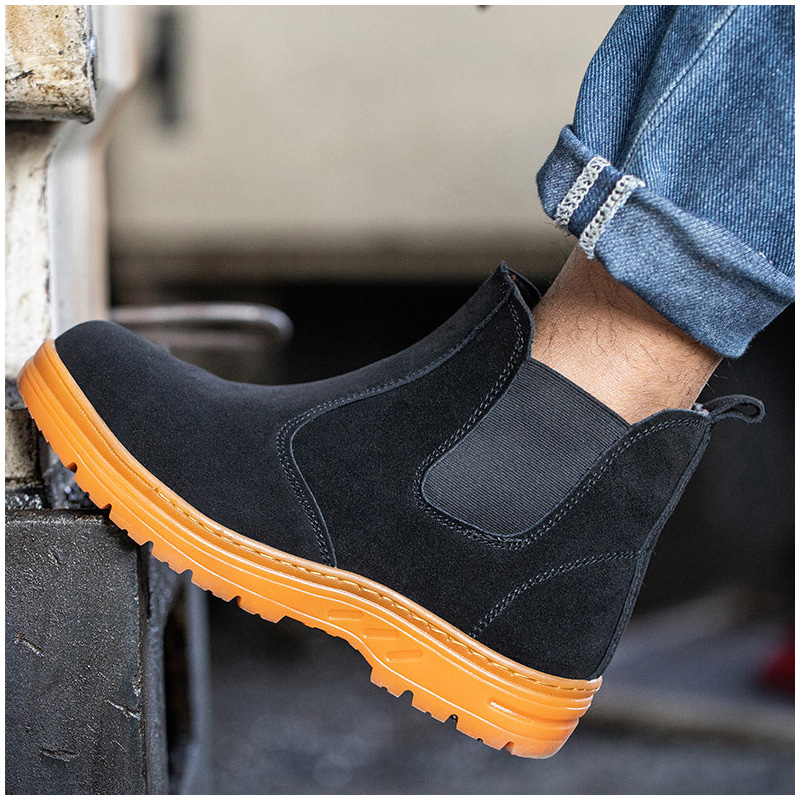 men's leisure steel toe caps w - đánh giá và giá Chelsea Boots Suede