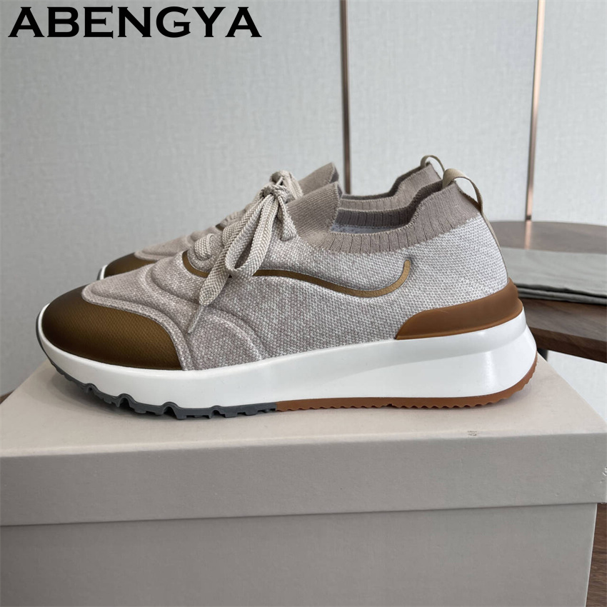 Men New Multicolour Knitted lo - đánh giá và giá Men Shoes Trainers