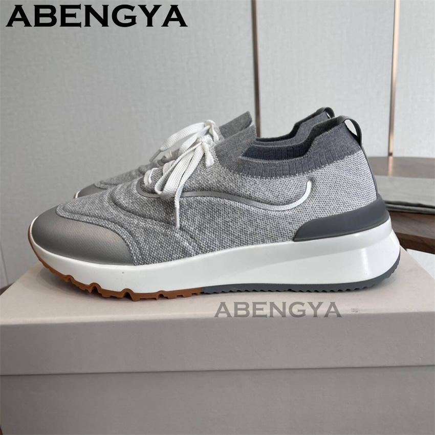 Men New Multicolour Knitted lo - đánh giá và giá Men Shoes Trainers